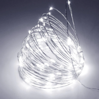 Гірлянда світлодіодна біла 2м 20 LED на батарейоках