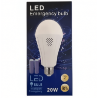 Emergency LED lamp with battery 20W E27 with cap and hook (2×18650)