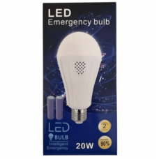 Аварійна LED лампа з акумулятором 20W E27 з ковпачком і гачком (2×18650)