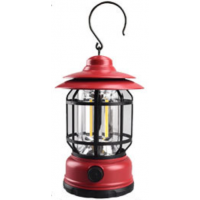 Retro lantern L-27 on a battery, red