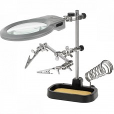 It looks like Third hand with magnifier, light and soldering stand ZD-10MB at a low price.