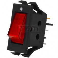 Switch the backlight of the IRS-1-2A ON-OFF , 3pin, 10A, 220V, red