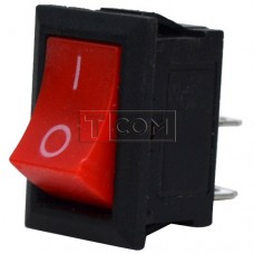 Switch KCD-1, ON-OFF, 2pin, 6A, 220V, red