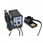 Digital soldering station with a Hairdryer EXtools (HandsKit) 878D