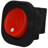 Переключатель круглый под винт MRS-101-7С ON-OFF, 2pin, 6A, 220V, красный 