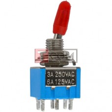 Тумблер MTS-203 (ON-OFF-ON) , 6 pin, 3A 250VAC