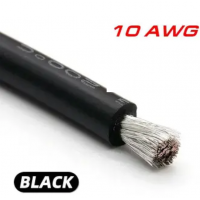 Silicone cable 10AWG (5.2mm²) black