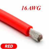 Кабель силиконовый 16AWG (1,27мм²) красный