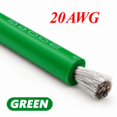 Кабель силиконовый 20AWG (0,5мм²) зелёный