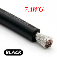 Silicone cable 7AWG (12mm²) black