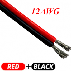 Silicone cable 12AWG (3.5mm²) red+black