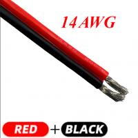 Silicone cable 14AWG (2.0mm²) red+black