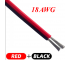Silicone cable 16AWG (1.27mm²) red+black
