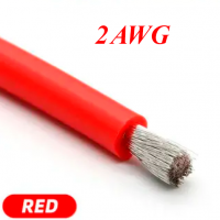 Кабель силиконовый 2AWG (50мм²) красный