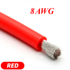 Кабель силіконовий 8AWG (8,3мм²) червоний