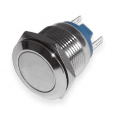 Button anti-vandal 19mm , without fixing, 220V, solder pin