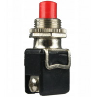 Кнопка PBS-13B без фиксации OFF-(ON), 2-х контактный, 4А, 250V, красная 