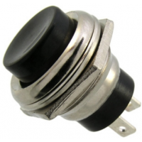 Кнопка большая PBS-26B без фиксации OFF-(ON), 2pin, 2А, 250V, чёрная 