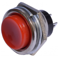 Кнопка большая PBS-26B без фиксации OFF-(ON), 2pin, 2А, 250V, красная 