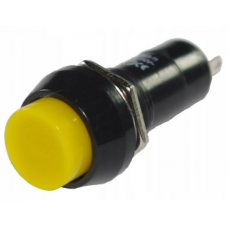 Кнопка средняя PBS-11А с фиксацией ON-OFF, 2pin, 1А, 250V, жёлтая 
