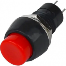 Кнопка PBS-20B-2 без фіксації OFF-(ON) , 2pin, 1А, 250V, червона