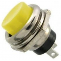 Кнопка велика PBS-26B без фіксації OFF-(ON) , 2pin, 2А, 250V, жовта