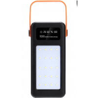 Case for power bank with flashlight for 21 pcs 18650 batteries S21, Super fast charging 22.5 W, for 4USB, Micro-USB, Type-C