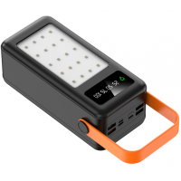 Case for power bank with flashlight for 21 pcs 18650 batteries S21 on 4USB, Micro-USB, Type-C