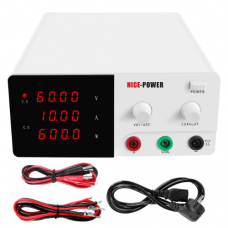 Лабораторний блок живлення R-SPS6010 білий, 600Вт, 60B, 10A