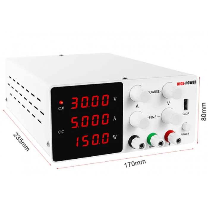ᐈ SPS-W305 laboratory power supply, white, pulse - WST!