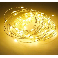 Гірлянда світлодіодна теплобіла 5м 50 LED на батарейокай