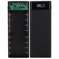 Case for power bank for 8 pcs 18650 batteries KA8 on 2USB, Micro-USB, Type-C + support QC3.0 18W