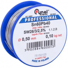 Solder Cynel SN60PB40-SW26 0.5mm, 100g