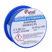 Припій Cynel Sn60Pb40-SW26 1.2мм, 100г.