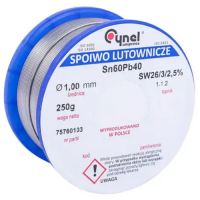 Припій Cynel Sn60Pb40-SW26, 1мм, 250г.
