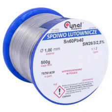 It looks like Solder Cynel SN60PB40-SW26, 1mm, 500g at a low price.