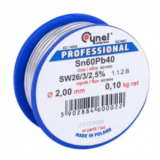Solder Cynel SN60PB40-SW26 2mm, 100g