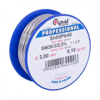 Припой Cynel Sn60Pb40-SW26 3мм, 100г