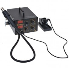 Digital soldering station with a Hairdryer EXtools (HandsKit) 852D