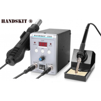 Паяльна станція 2в1 HandsKit 8586 (паяльник+компресорний фен), 1 дисплей