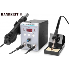 Паяльная станция 2в1 HandsKit 8586 (паяльник+компрессорный фен), 1 дисплей