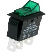 Переключатель с подсветкой ASW-09D ON-OFF, 3pin, 12V, 20А, Желтый
