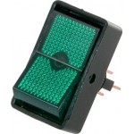The illuminated switch ASW-11D ON-OFF, 3pin, 12V, 20A, green