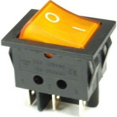 The illuminated switch IRS-201-3C3 ON-OFF , 4pin, 12V, 35A, yellow