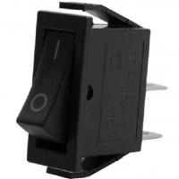 Перемикач вузький KCD3-006 ON-OFF, 2pin, 220V, чорний