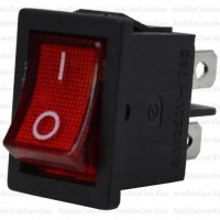 Перемикач MRS-201A ON-OFF , 4pin, 6A, 220V, червоний