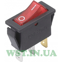 Switch with illuminated narrow IRS-101-1C (ON-OFF) , 3pin, 15A, red