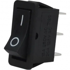 The narrow switch RS-102-16C ON-ON , 3pin, 15A, 220V, black