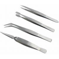 Набір пінцетів радіотехнічних RST-1104 R'Deer, 4шт, металевий