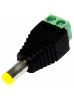 Power connector 5.5x2.1x12.0mm yellow with terminal block